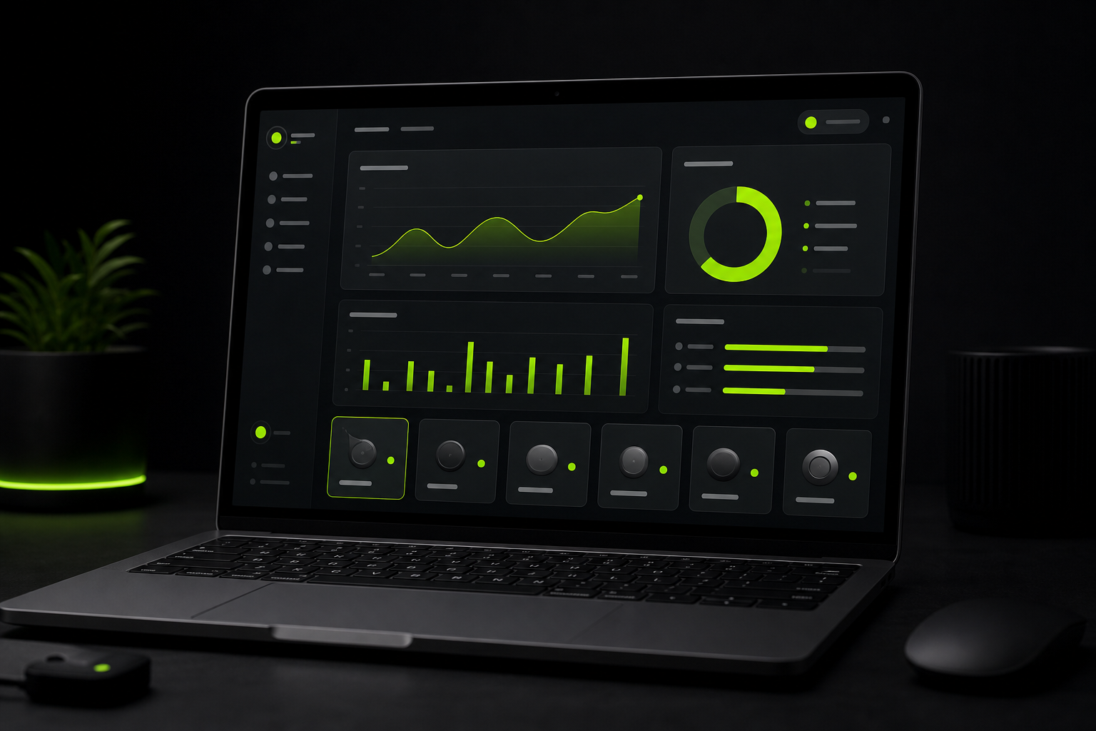 Painel web ONTAG em notebook